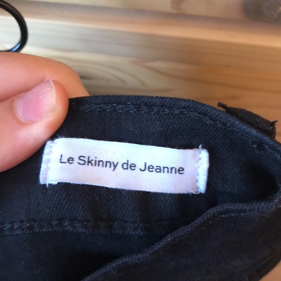 Frame Le Skinny Jeanne Raw Stagger Film Noir Size 24 - Picture 4 of 9